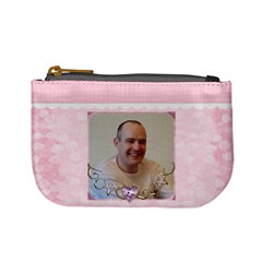 Pink gingham love pink heart heart frame mini purse - Mini Coin Purse