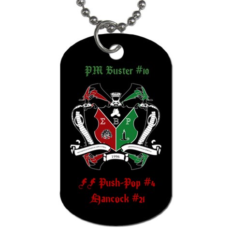 Sig Rho Dog Tag By Vrajeshparikh3 Back