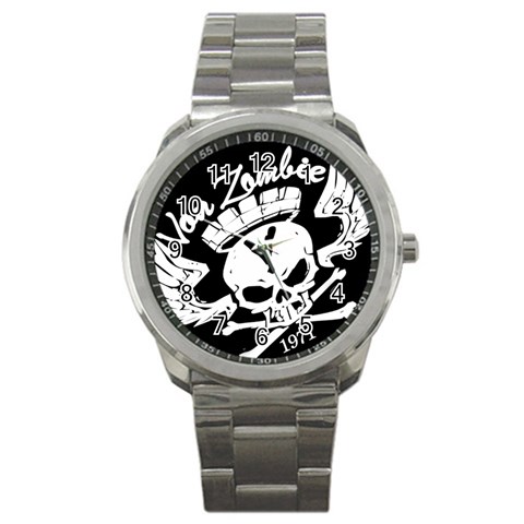 Zombie King Mark Black : Sport Watch By Von Zombie ™©® Front