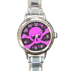 Dead Label Mark Pink : Rd Italian Watch - Round Italian Charm Watch