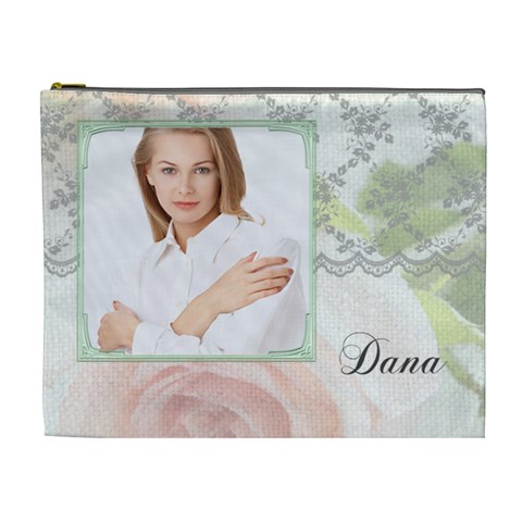 Rose N Lace Cosmetic Bag By Happylemon Front