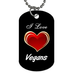 DogTagGC2ILoveVegans - Dog Tag (Two Sides)