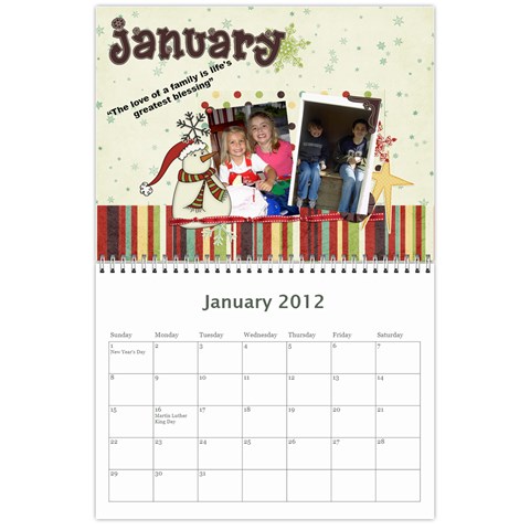 Calendar By Lenette Jan 2012