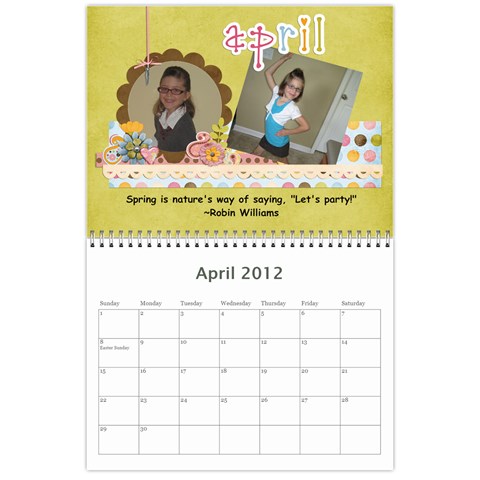 Calendar By Lenette Apr 2012