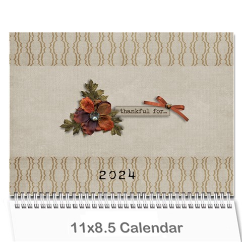 Wall Calendar 11 X 8 5:  Thankful For By Jennyl Cover