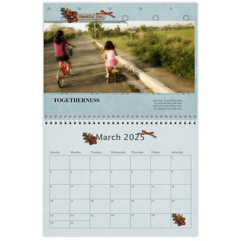Wall Calendar 11 X 8 5:  Thankful For By Jennyl Mar 2025
