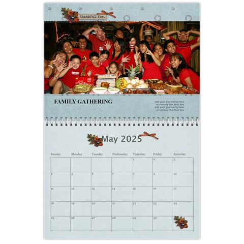 Wall Calendar 11 X 8 5:  Thankful For By Jennyl May 2025