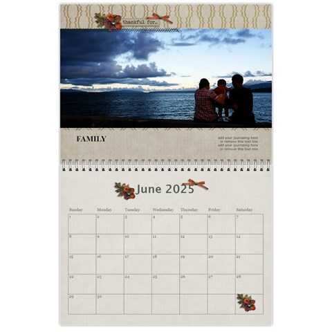 Wall Calendar 11 X 8 5:  Thankful For By Jennyl Jun 2025