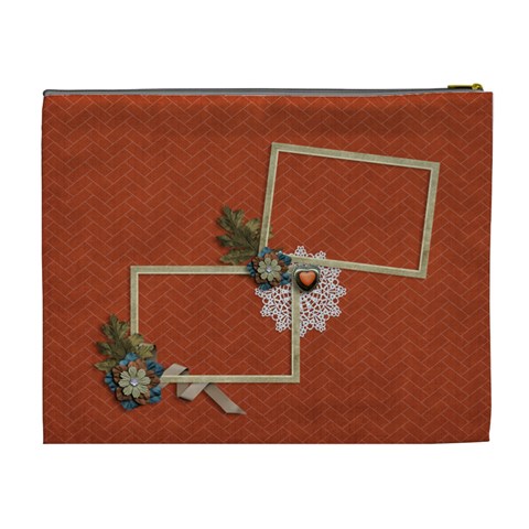Cosmetic Bag (xl): Thankful By Jennyl Back