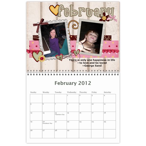 Calendar By Lenette Feb 2012