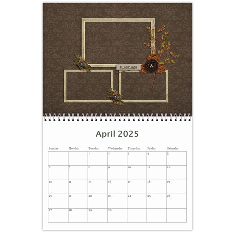 Wall Calendar 11 X 8 5 : Cherished Memories By Jennyl Apr 2025