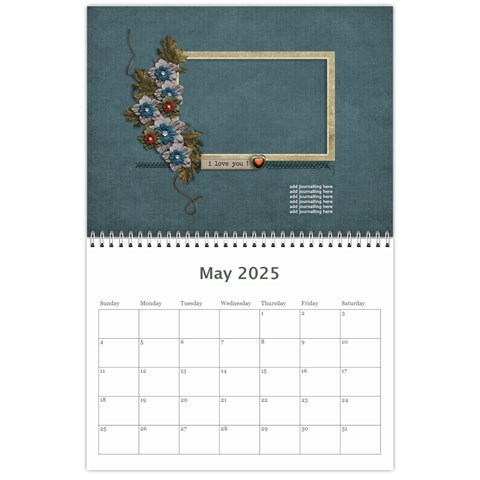 Wall Calendar 11 X 8 5 : Cherished Memories By Jennyl May 2025