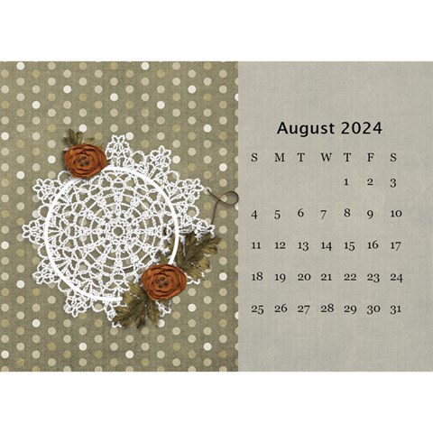 Desktop Calendar 8 5  X 6  Cherished Memories By Jennyl Aug 2024
