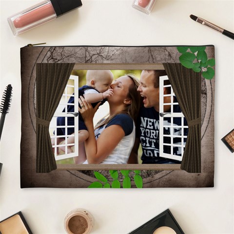 Love Window Xl Cosmetic Bag By Lil Front