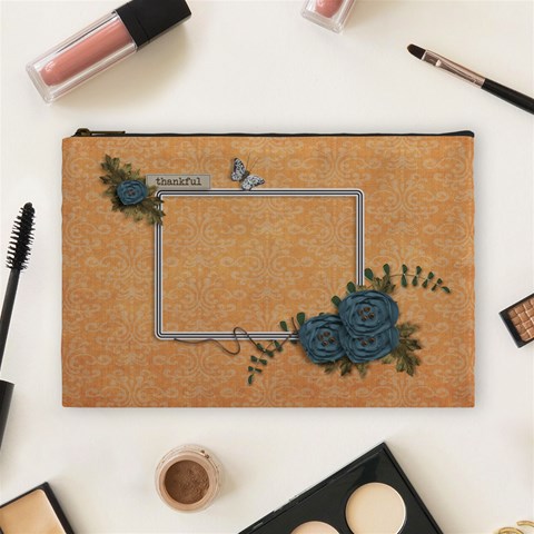 Large Cosmetic Bag: Thankful2 By Jennyl Front