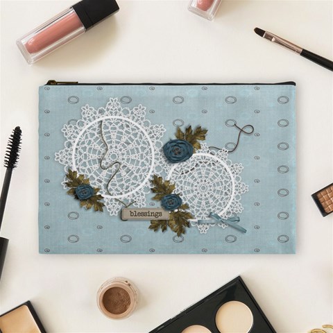 Large Cosmetic Bag: Thankful3 By Jennyl Front