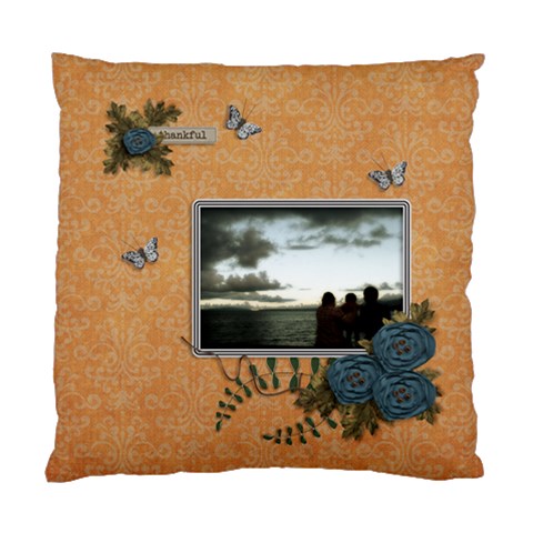 Cushion Case (one Side): Thankful 3 By Jennyl Front