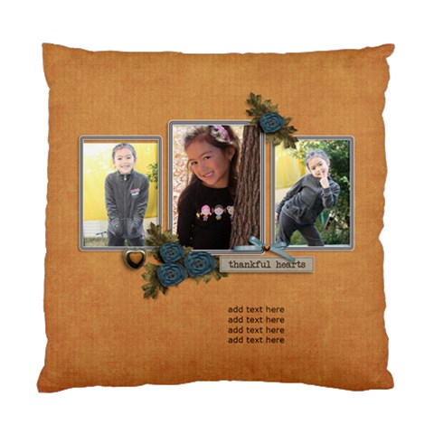Cushion Case (one Side): Thankful 6 By Jennyl Front
