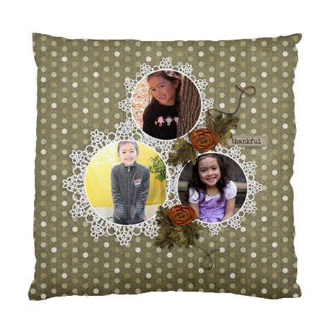 Cushion Case (one Side): Thankful 9 By Jennyl Front