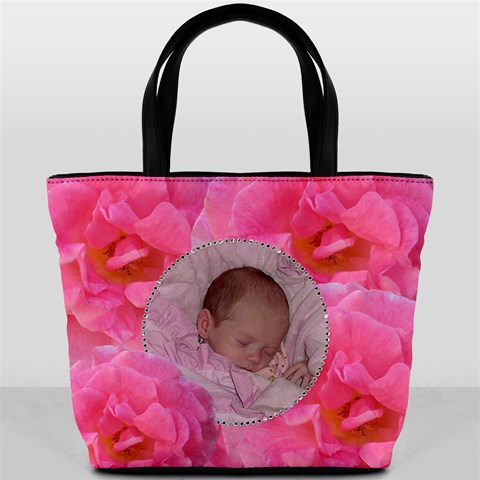 Pink Rose Bucket Bag By Kim Blair Back