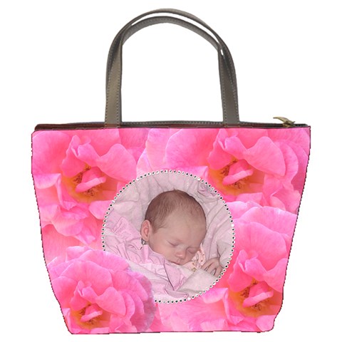 Pink Rose Bucket Bag By Kim Blair Back