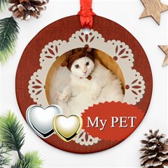 my pet - Round Ornament (Two Sides)