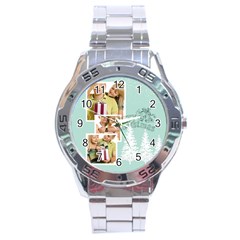 merry christmas - Stainless Steel Analogue Watch