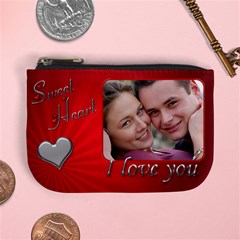 Sweet Heart Mini coin Purse Silver
