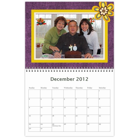 Calendario Jorge By Edna Dec 2012