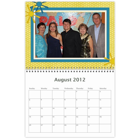 Calendario Jorge By Edna Aug 2012