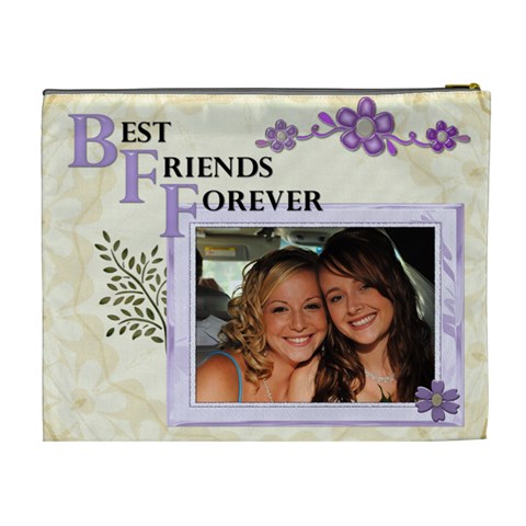 Best Friends Forever Xl Cosmetic Bag By Lil Back