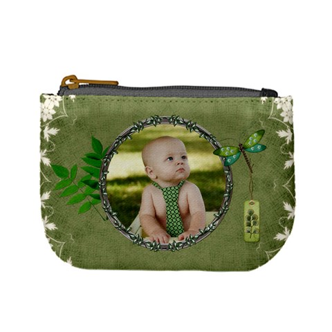 Green Nature Mini Coin Purse By Lil Front