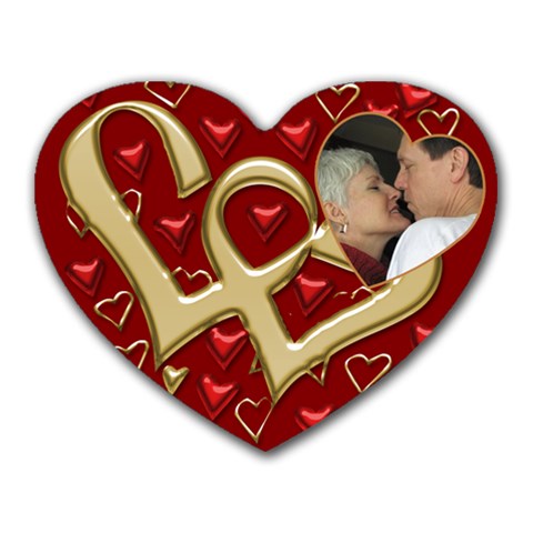 Love Heart Mouse Pad By Deborah Front