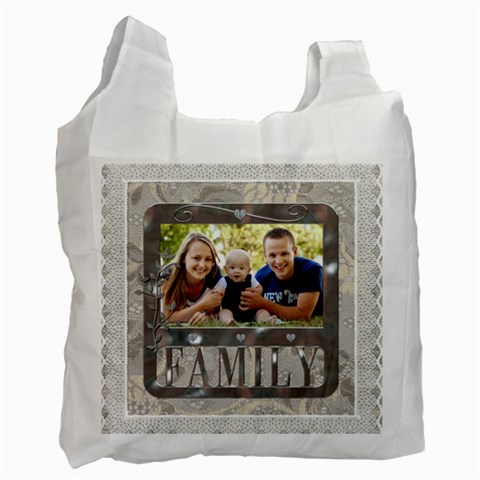 Adorable Family Recycle Bag (2 Sided) By Lil Front