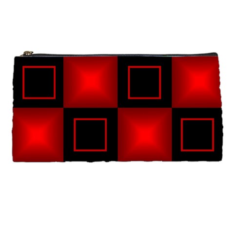 Black And Red Pencil Case By Deborah Front