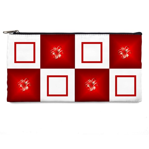 White And Red Pencil Case By Deborah Front