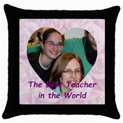 teacher 2 - Throw Pillow Case (Black)