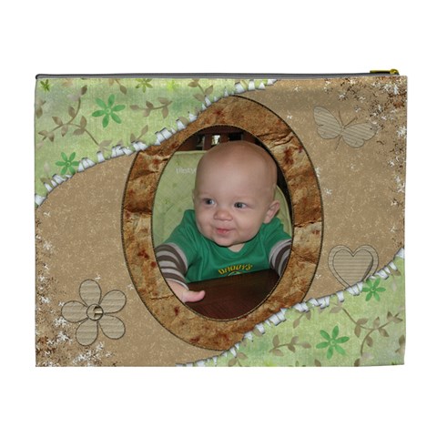 Green Nature Xl Cosmetic Bag By Lil Back
