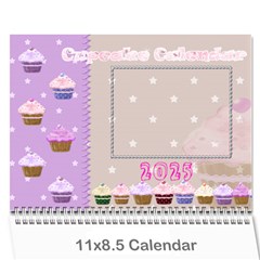 2025 Cupcake Calendar starting in February - Wall Calendar 11  x 8.5  (12-Months)