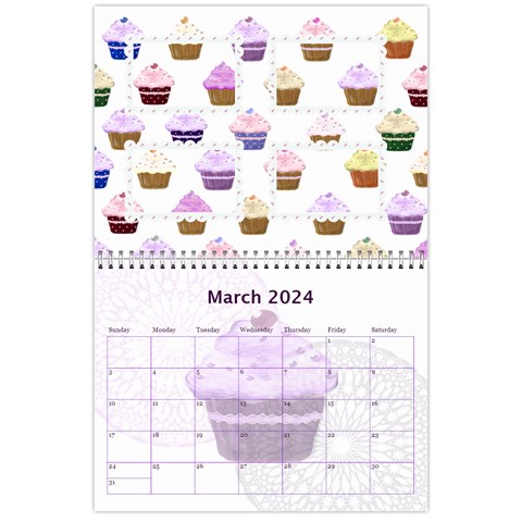 2024 Cupcake Calendar Starting In February By Claire Mcallen Mar 2024