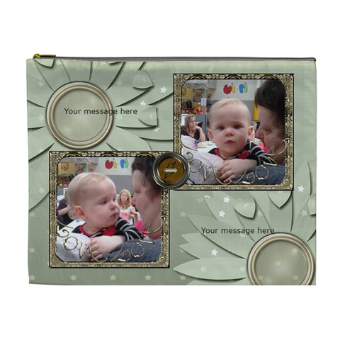 Gold Cosmetic Bag Xl By Claire Mcallen Front