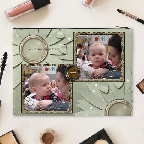 Gold Cosmetic Bag Xl By Claire Mcallen Back