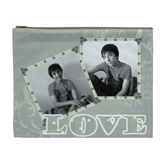 Classic love grey cosmetic bag xl (7 styles) - Cosmetic Bag (XL)