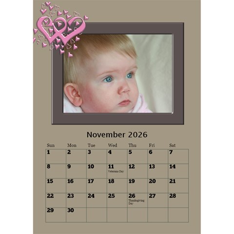 Our Love Calendar (any Year) By Deborah Nov 2026