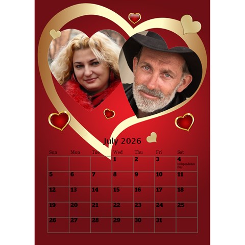 Our Love Calendar (any Year) By Deborah Jul 2026