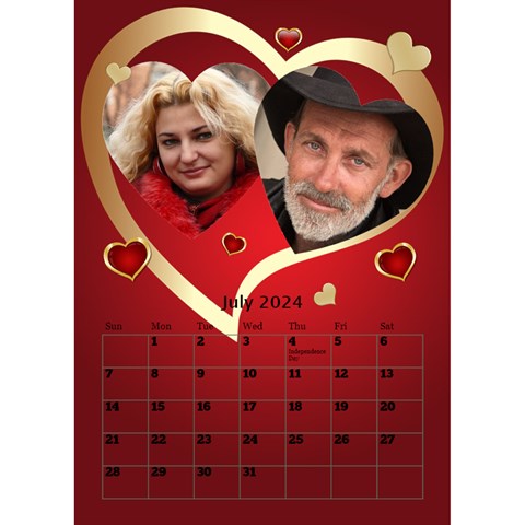 Our Love Calendar (any Year) By Deborah Jul 2024