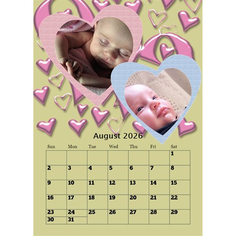 Our Love Calendar (any Year) By Deborah Aug 2026
