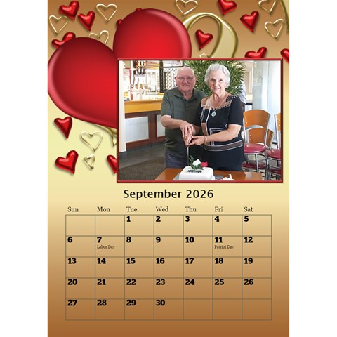 Our Love Calendar (any Year) By Deborah Sep 2026