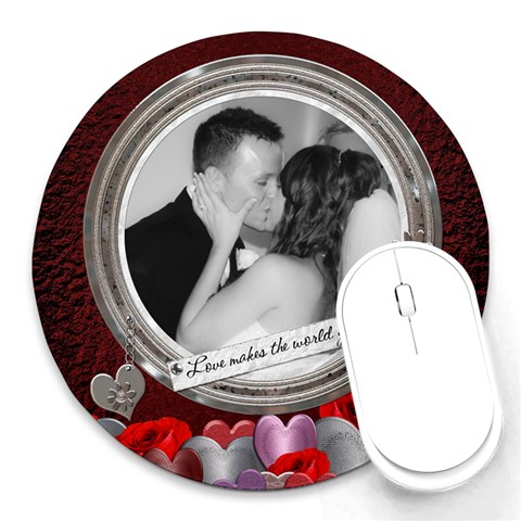 Love Makes The World Go Round Mousepad By Lil Front