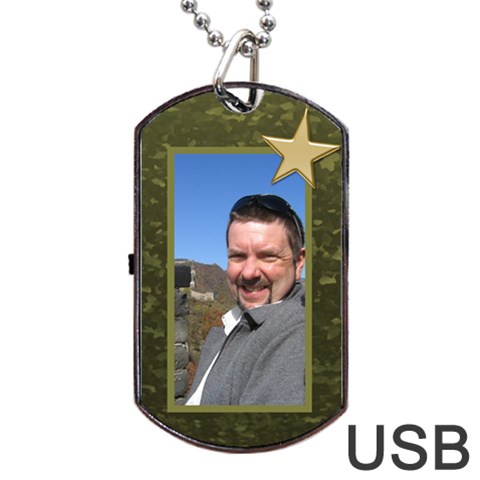 Military Love (2 Sided) Dog Tag Usb By Deborah Front